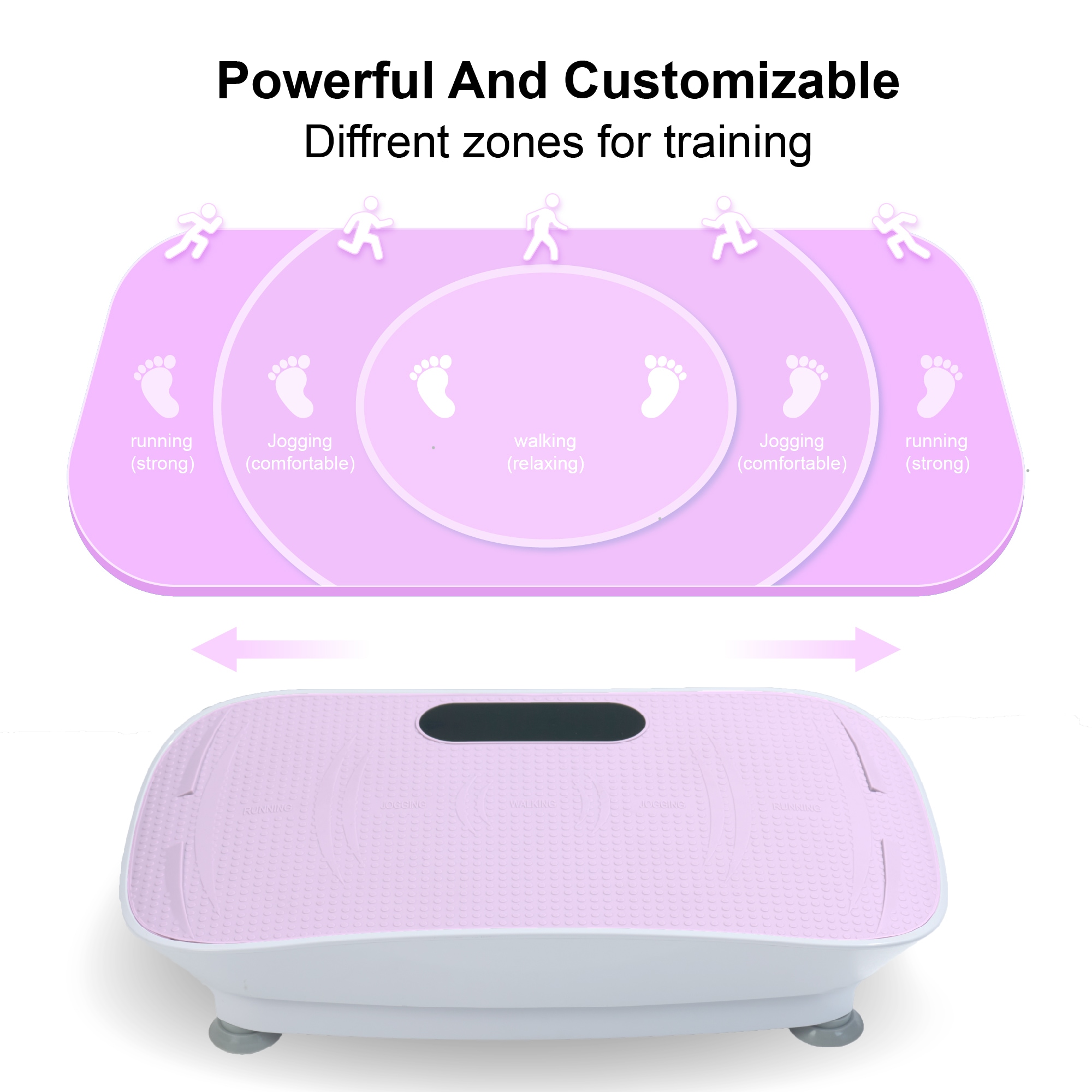 Silent Vibration Platform Crazy Fitness Massage 10-Frequency Weight Loss & Fat Burner Body Shaking Machine For Unisex Pink_voghion.com